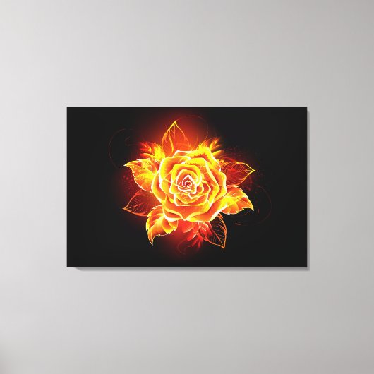 Roos voor bloei canvas afdruk (Voorkant)