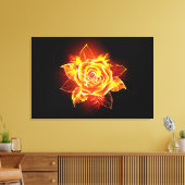 Roos voor bloei canvas afdruk (Insitu (Woonkamer))