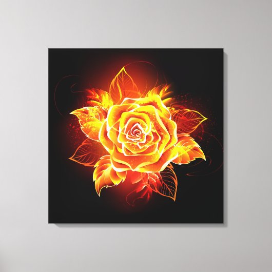 Roos voor bloei canvas afdruk (Voorkant)