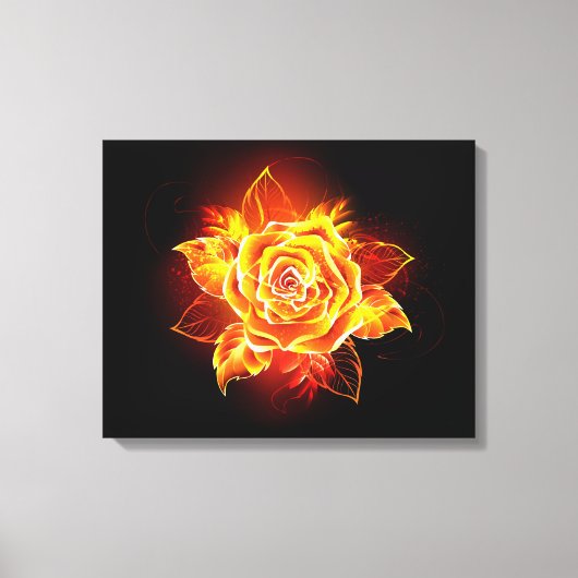 Roos voor bloei canvas afdruk (Voorkant)