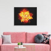 Roos voor bloei canvas afdruk (Insitu (Woonkamer))