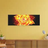 Roos voor bloei canvas afdruk (Insitu (Woonkamer))