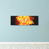 Roos voor bloei canvas afdruk (Insitu (Houten vloer))