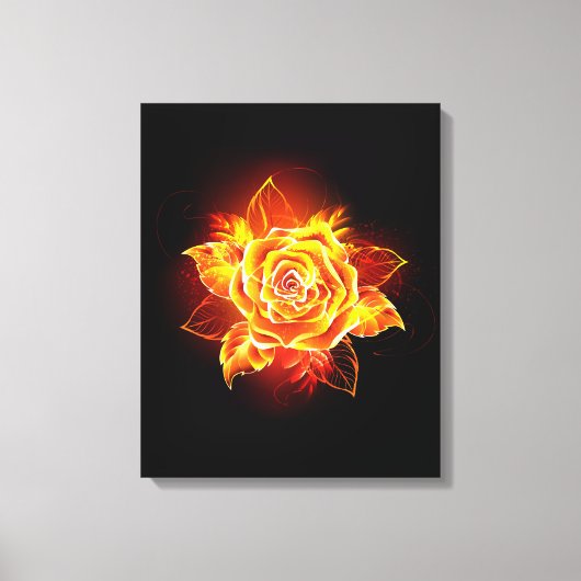 Roos voor bloei canvas afdruk (Voorkant)