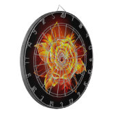 Roos voor bloei dartbord (Voorkant Links)