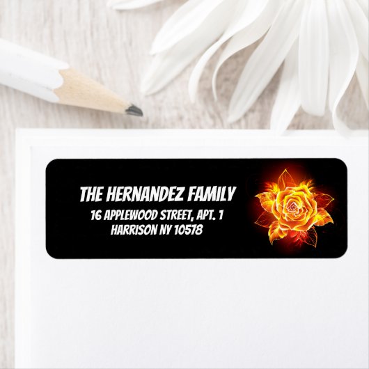 Roos voor bloei etiket (Insitu)