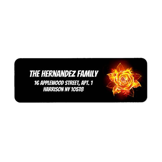 Roos voor bloei etiket (Voorkant)