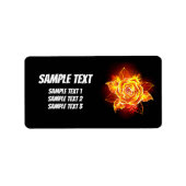 Roos voor bloei etiket (Voorkant)