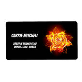 Roos voor bloei etiket (Voorkant)