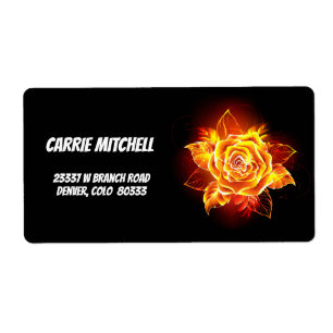 Roos voor bloei etiket