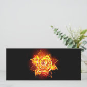 Roos voor bloei feestdagenkaart (Staand voorkant)