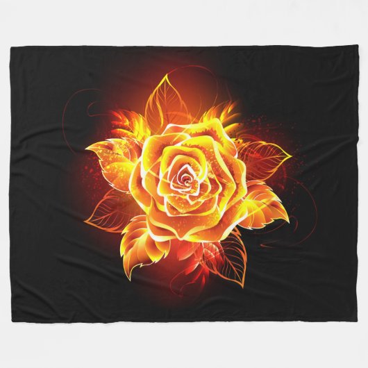 Roos voor bloei fleece deken (Voorkant (Horizontaal))