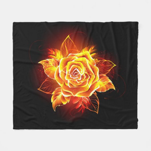 Roos voor bloei fleece deken (Voorkant (Horizontaal))