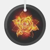 Roos voor bloei glas ornament (Voorkant)