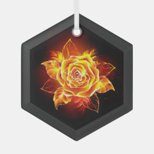 Roos voor bloei glas ornament