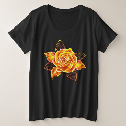Roos voor bloei grote maat t-shirt (Design voorkant)