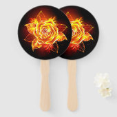 Roos voor bloei handwaaier (Voorkant en achterkant)