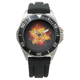 Roos voor bloei horloge