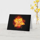 Roos voor bloei kaart (Gele Bloem)