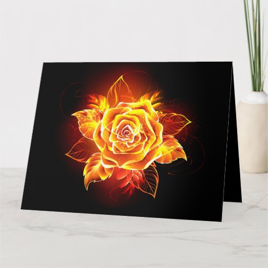 Roos voor bloei kaart (Voorkant)