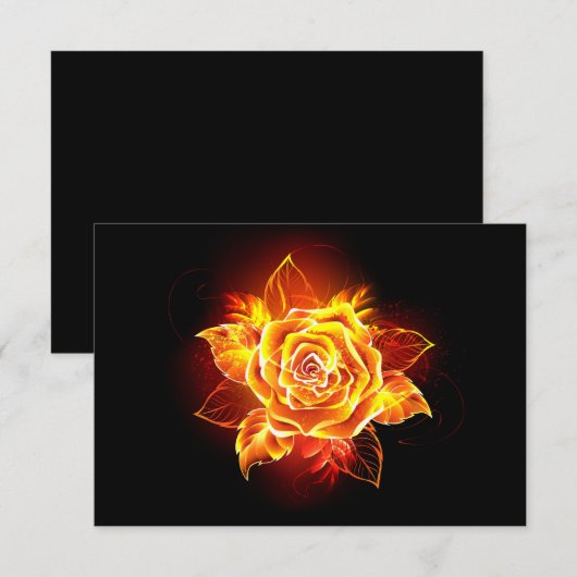 Roos voor bloei kaart (Voorkant / Achterkant)