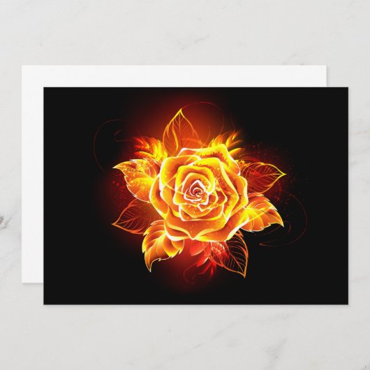 Roos voor bloei kaart (Voorkant / Achterkant)