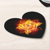 Roos voor bloei kartonnen onderzetters (Gekanteld)