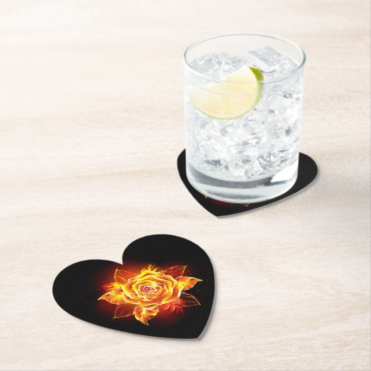 Roos voor bloei kartonnen onderzetters (Insitu)