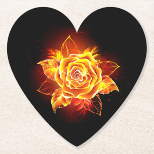 Roos voor bloei kartonnen onderzetters