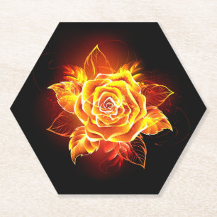 Roos voor bloei kartonnen onderzetters