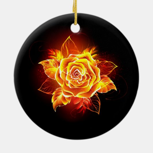 Roos voor bloei keramisch ornament (Achterkant)