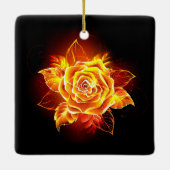 Roos voor bloei keramisch ornament (Achterkant)