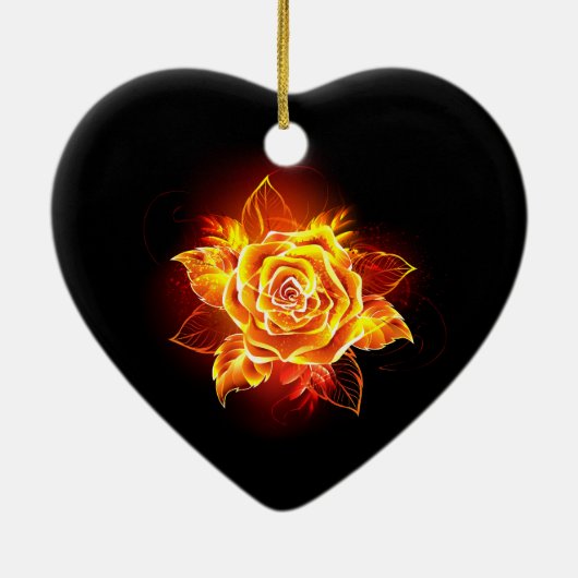 Roos voor bloei keramisch ornament (Achterkant)