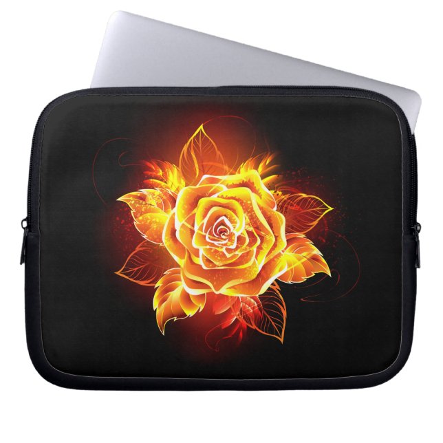 Roos voor bloei laptop sleeve (Voorkant)
