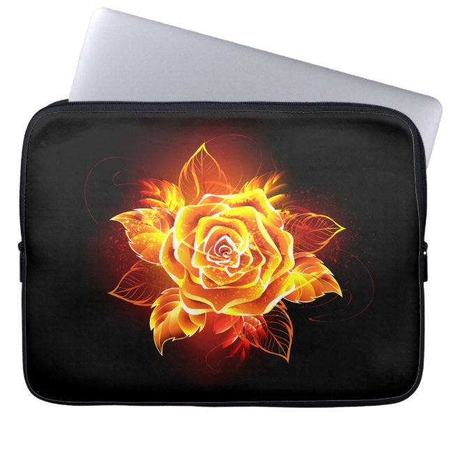 Roos voor bloei laptop sleeve (Voorkant)