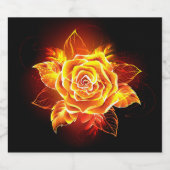 Roos voor bloei likeurfles etiket (Enkel label)