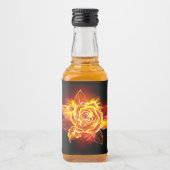 Roos voor bloei likeurfles etiket (Voorkant)