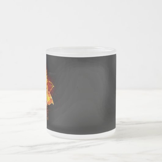 Roos voor bloei matglas koffiemok (Center)