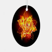 Roos voor bloei metalen ornament (Voorkant Rechts)