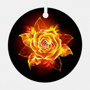 Roos voor bloei metalen ornament