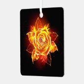 Roos voor bloei metalen ornament (Voorkant links)