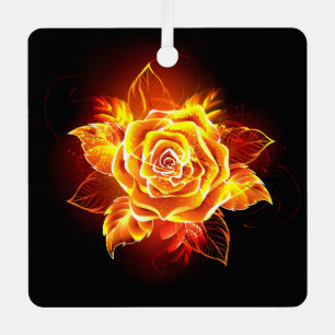 Roos voor bloei metalen ornament