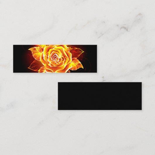 Roos voor bloei mini visitekaartje (Voorkant / Achterkant)