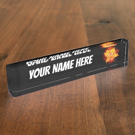 Roos voor bloei naambordje (Zijkant)