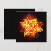 Roos voor bloei notitiekaartje (Voorkant / Achterkant)