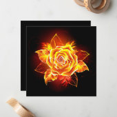 Roos voor bloei notitiekaartje (Voorkant / Achterkant in situ)