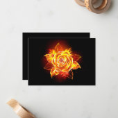 Roos voor bloei notitiekaartje (Voorkant / Achterkant in situ)