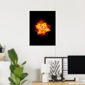 Roos voor bloei poster (Thuiskantoor)