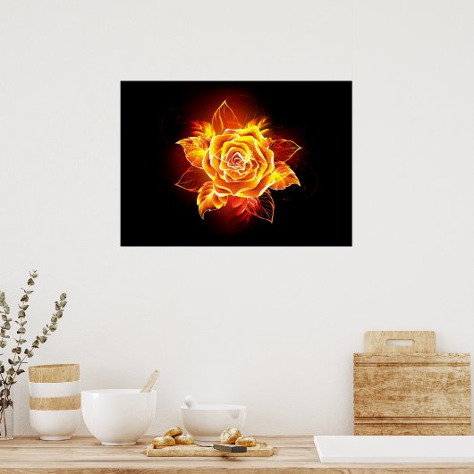 Roos voor bloei poster (Keuken)