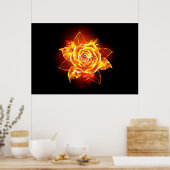 Roos voor bloei poster (Keuken)